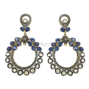 925 Sterling Silver earrings Wholesaler In Iolite Gemstone Jewelry 925SE1381