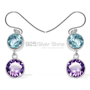 925 Sterling Silver earrings Wholesaler In Multi Gemstone Jewelry 925SE1153