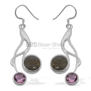 925 Sterling Silver Handmade earrings Exporters In Multi Gemstone Jewelry 925SE1084