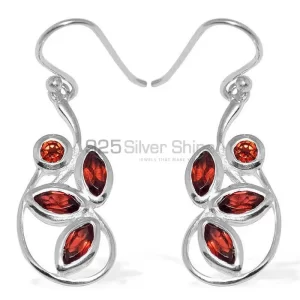 925 Sterling Silver Handmade earrings Manufacturer In Garnet Gemstone Jewelry 925SE1148