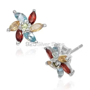 925 Sterling Silver Handmade earrings Manufacturer In Multi Gemstone Jewelry 925SE753