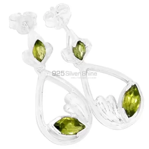 925 Sterling Silver Handmade earrings Manufacturer In Peridot Gemstone Jewelry 925SE437