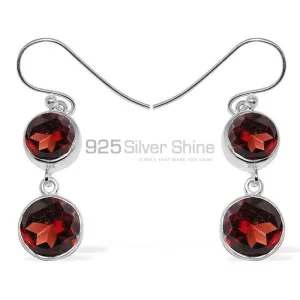 925 Sterling Silver Handmade earrings Suppliers In Garnet Gemstone Jewelry 925SE1158