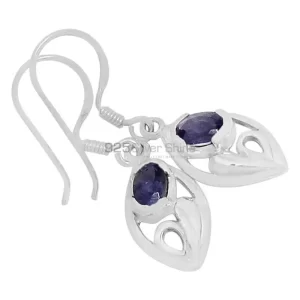 925 Sterling Silver Handmade earrings Suppliers In Iolite Gemstone Jewelry 925SE605
