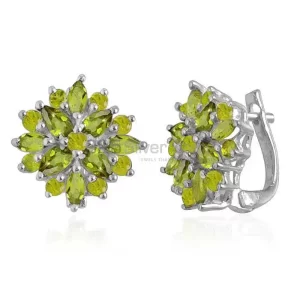 925 Sterling Silver Handmade earrings Suppliers In Peridot Gemstone Jewelry 925SE1000