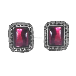 Best Garnet Gemstone Pair earring In 925 Sterling Silver Jewelry 925SE184