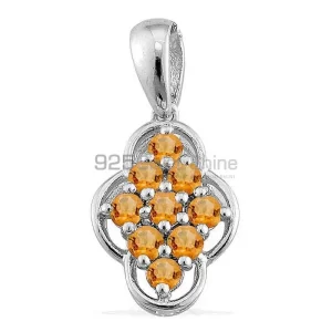 925 Fine Silver Pendants Suppliers In Citrine Gemstone Jewelry 925SP1690