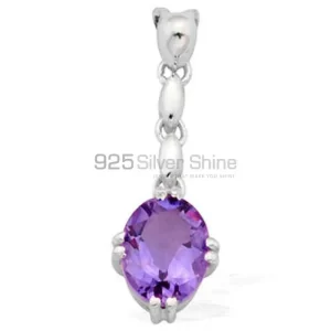 Amethyst Gemstone Handmade Pendants In Solid Sterling Silver Jewelry 925SP1597