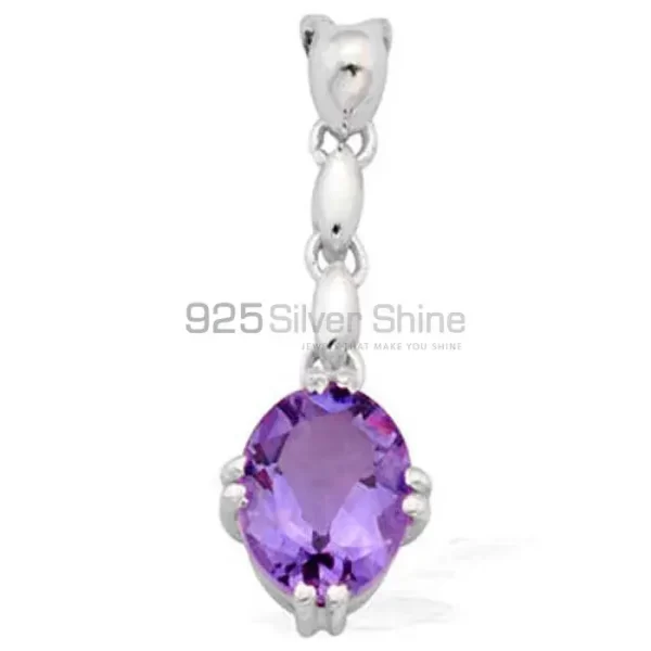 Amethyst Gemstone Handmade Pendants In Solid Sterling Silver Jewelry 925SP1597