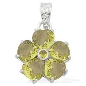Fine Sterling Silver Pendants Wholesaler In Peridot Gemstone Jewelry 925SP1578