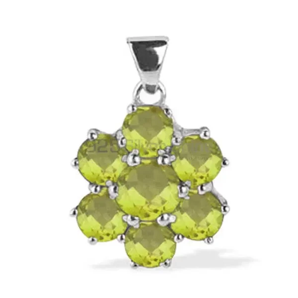 Fine Sterling Silver Pendants Wholesaler In Peridot Gemstone Jewelry 925SP1628
