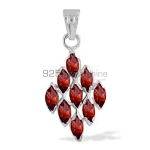 Garnet Gemstone Pendants Exporters In 925 Solid Silver Jewelry 925SP1659