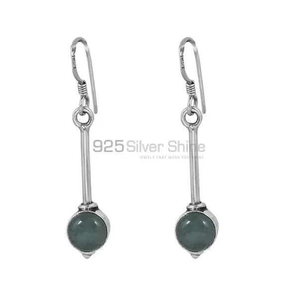 Natural Aventurine Gems Stone earring In 925 Sterling Silver Jewelry 925SE36