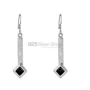 Natural Black Onyx Gemstone earring In 925 Sterling Silver Jewelry 925SE84