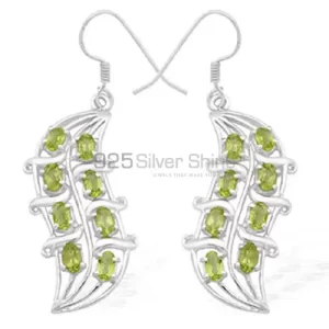 925 Sterling Silver earrings In Peridot Gemstone Jewelry 925SE976