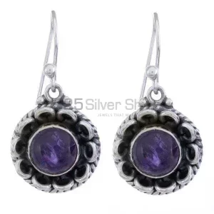925 Sterling Silver Handmade earrings In Amethyst Gemstone Jewelry 925SE1207