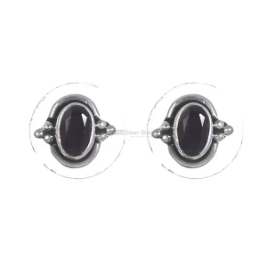 925 Sterling Silver Handmade earrings In Black Onyx Gemstone Jewelry 925SE268