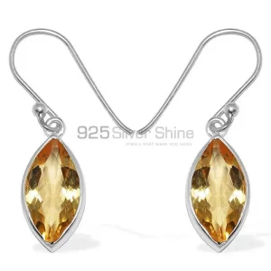 925 Sterling Silver Handmade earrings In Citrine Gemstone Jewelry 925SE1137