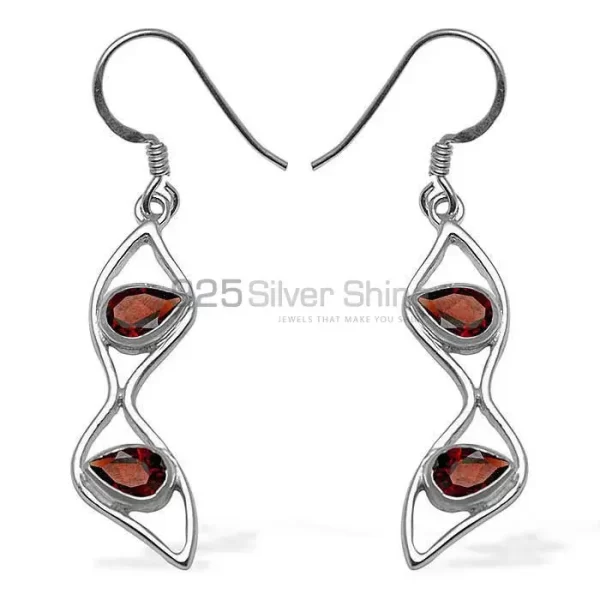 925 Sterling Silver Handmade earrings In Garnet Gemstone Jewelry 925SE1058