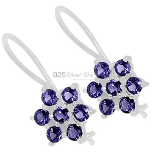 925 Sterling Silver Handmade earrings In Iolite Gemstone Jewelry 925SE505