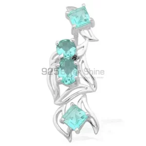 925 Sterling Silver Handmade Pendants In Blue Topaz Gemstone Jewelry 925SP1576