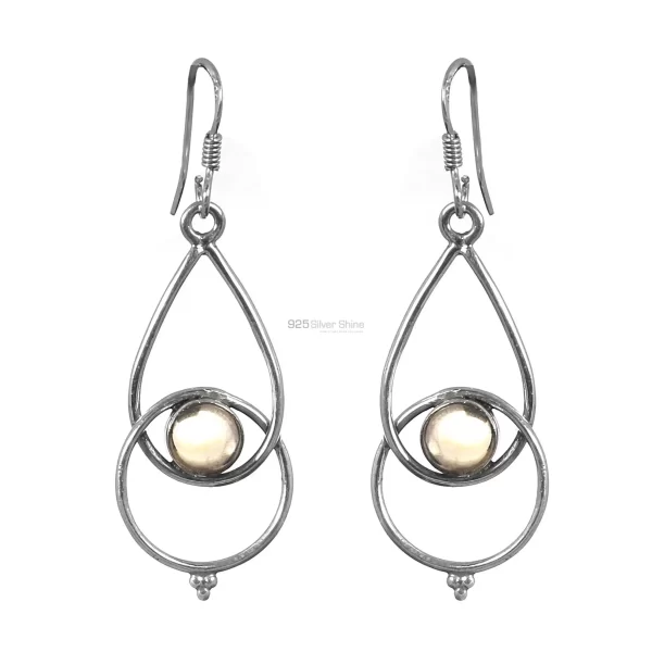 Citrine Semi Precious Gemstone earring In Sterling Silver Jewelry 925SE158