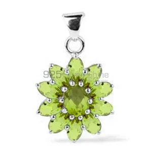 Fine Sterling Silver Pendants Wholesaler In Peridot Gemstone Jewelry 925SP1638