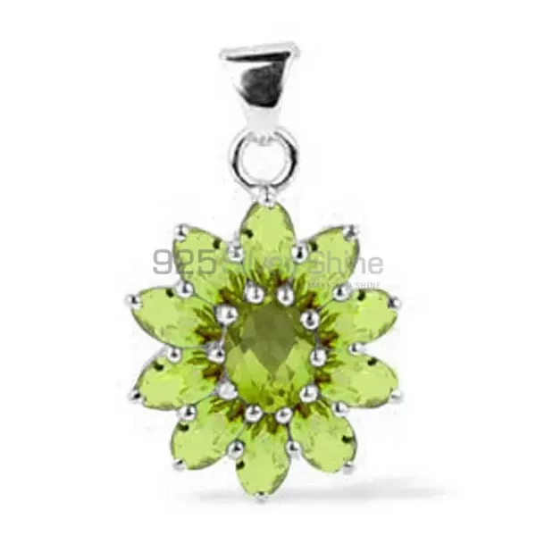 Fine Sterling Silver Pendants Wholesaler In Peridot Gemstone Jewelry 925SP1638