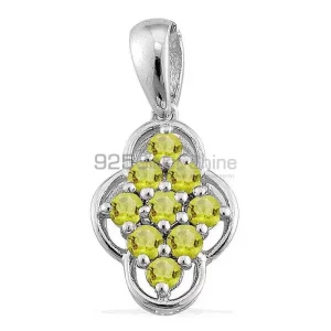 Fine Sterling Silver Pendants Wholesaler In Peridot Gemstone Jewelry 925SP1688
