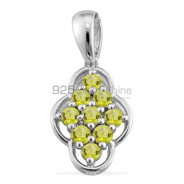 Fine Sterling Silver Pendants Wholesaler In Peridot Gemstone Jewelry 925SP1688