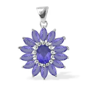 Solid Sterling Silver Handmade Pendants In Amethyst Gemstone Jewelry 925SP1632
