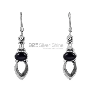 Black Onyx Gemstone earring In 925 Solid Silver Jewelry 925SE89