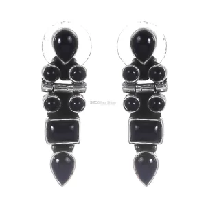 Black onyx Gemstone earrings Wholesaler In 925 Sterling Silver Jewelry 925SE255