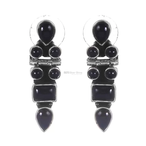 Black onyx Gemstone earrings Wholesaler In 925 Sterling Silver Jewelry 925SE255