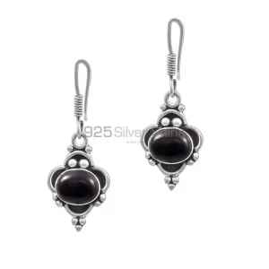 Black Onyx Gemstone Handmade earrings In 925 Sterling Silver 925SE22