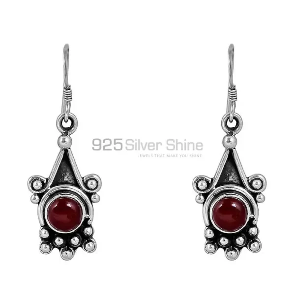 Coral Gemstone earring In Sterling Silver Jewelry 925SE103