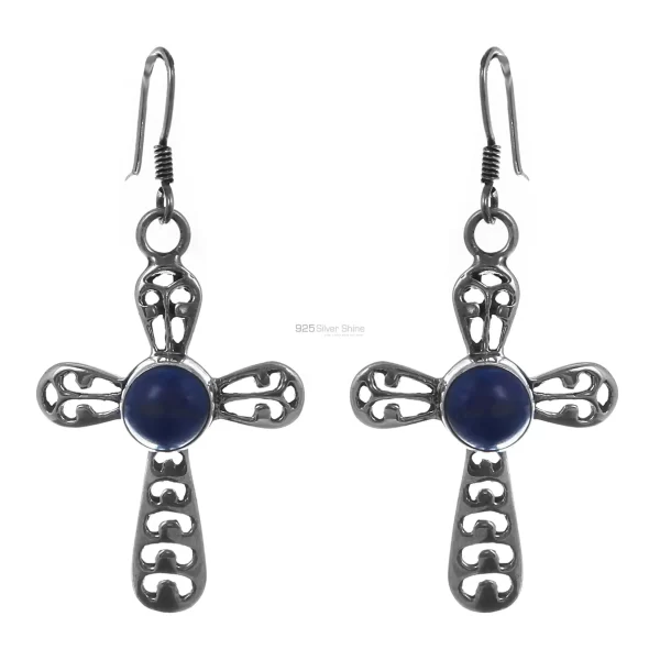 Cross Design Antique look earring In Sterling Silver Jewelry 925SE167