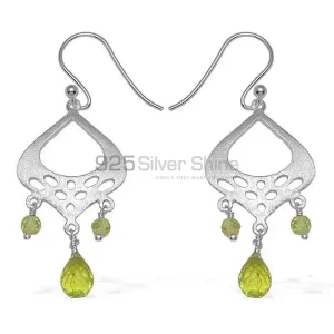 Fine 925 Sterling Silver earrings In Genuine Lemon Quartz Gemstone 925SE781