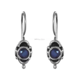 Fine 925 Sterling Silver earrings In Genuine Pearl Gemstone 925SE228