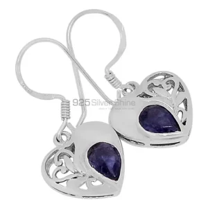 Fine 925 Sterling Silver earrings In Natural Iolite Gemstone 925SE542