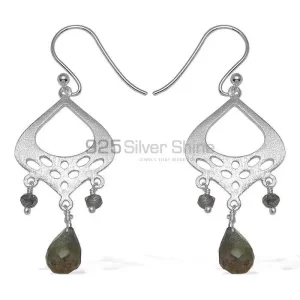 Fine 925 Sterling Silver earrings In Natural Labradorite Gemstone 925SE779