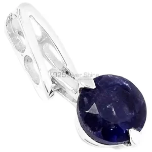 Fine Sterling Silver Pendants Wholesaler In Blue Sapphire Gemstone Jewelry 925SSP301-3