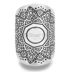 Fool Moon Symbol Mandala Ring In 925 Sterling Silver 925MR109
