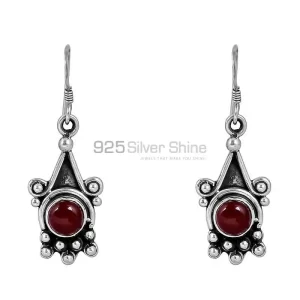 Garnet Gemstone earring In 925 Sterling Silver Jewelry 925SE104