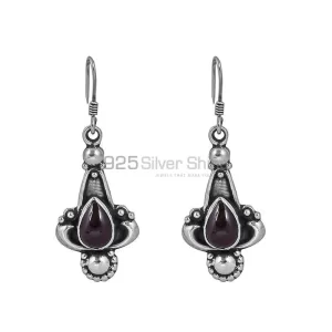 Garnet Gemstone earring In Sterling Silver Jewelry 925SE41