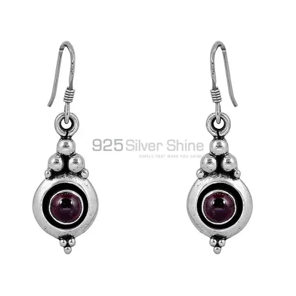 Garnet Semi Precious Gemstone earring In 925 Sterling Silver Jewelry 925SE76