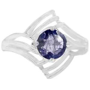 Genuine Iolite Semi Precious Gemstone Ring In Solid Silver 925SR060-1