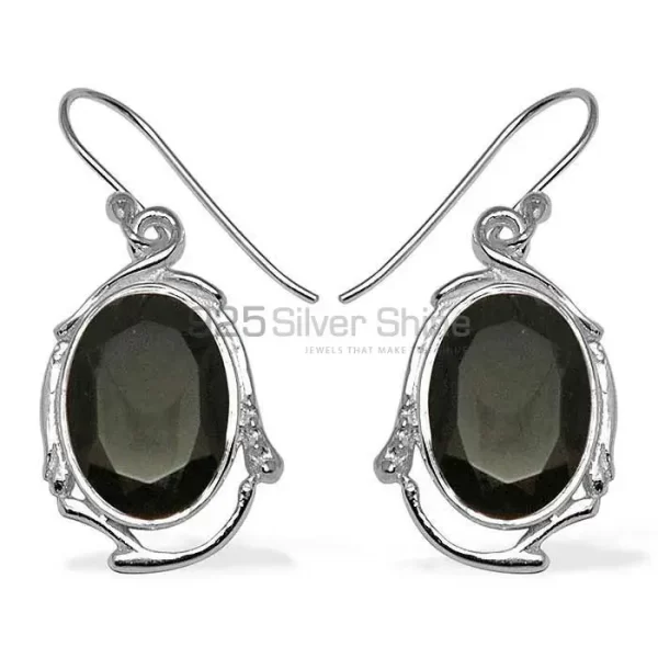 Genuine Black Onyx Gemstone earrings In Solid 925 Silver 925SE787