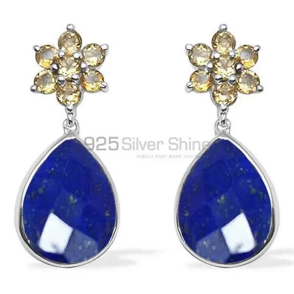 Genuine Chalcedony Gemstone earrings In 925 Sterling Silver 925SE1021