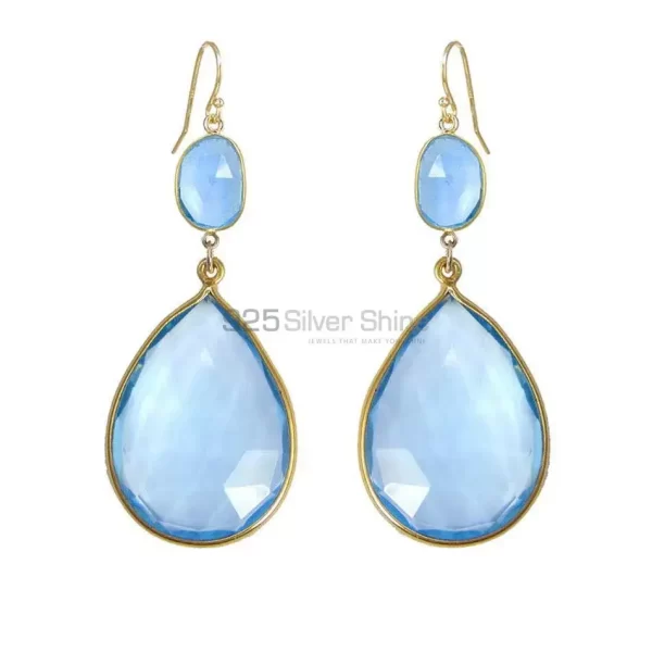 Genuine Chalcedony Gemstone earrings Suppliers In 925 Sterling Silver Jewelry 925SE1872